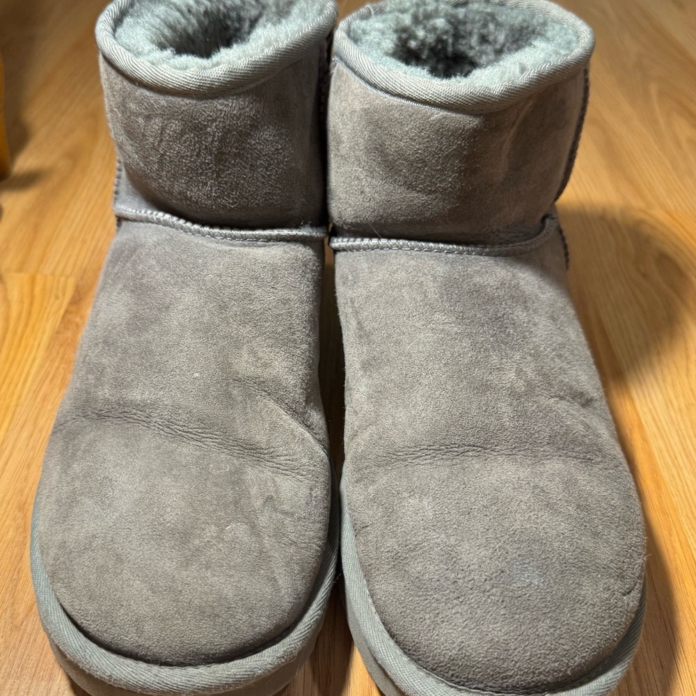 Women’s UGG Classic Mini II Grey Boots Size 10